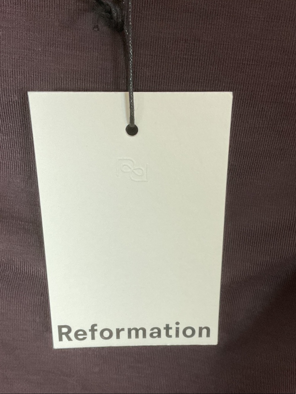 Reformation Women's Long Sleeve Emi Knit Ruched Top Black Currant NWT Small - Picture 4 of 8